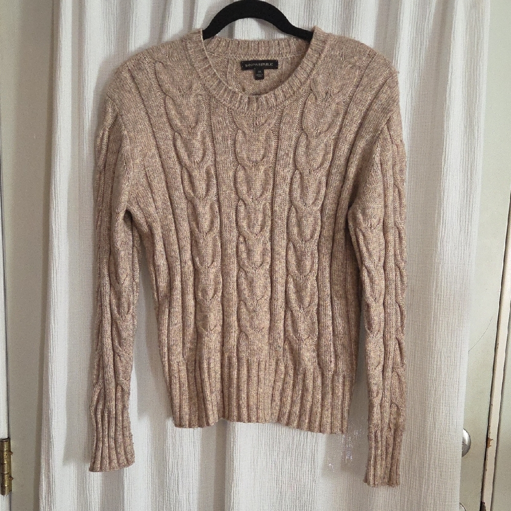 Banana Republic Textured Knit Sweater in Tan